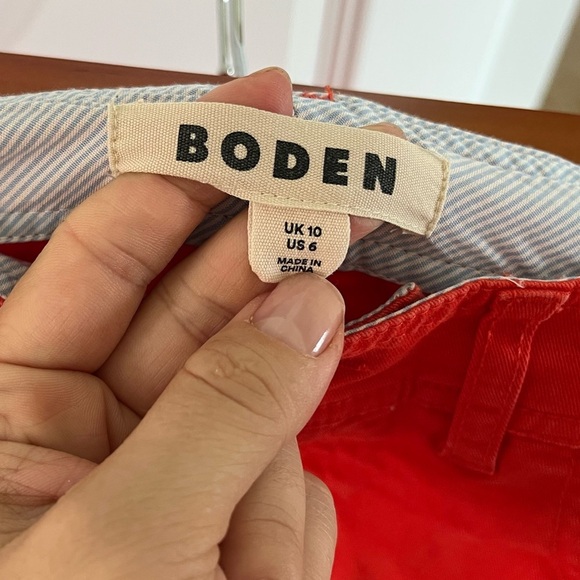 Boden Women's Orange Cotton Skirt Above the Knee Height Size 6 - Picture 3 of 7